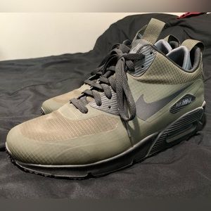 Men's Green Air Max 90 Mid Winter Sneaker Boots